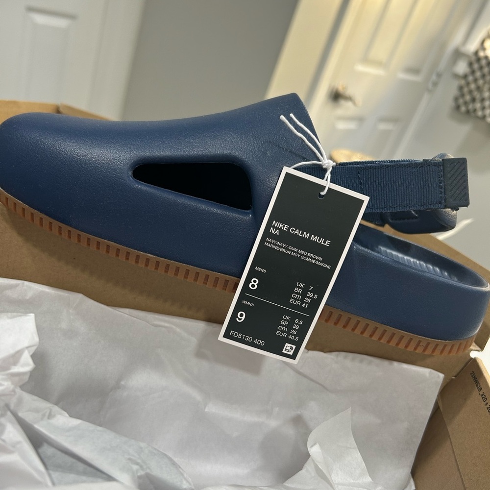 Nike Calm Mule in Deep Blue